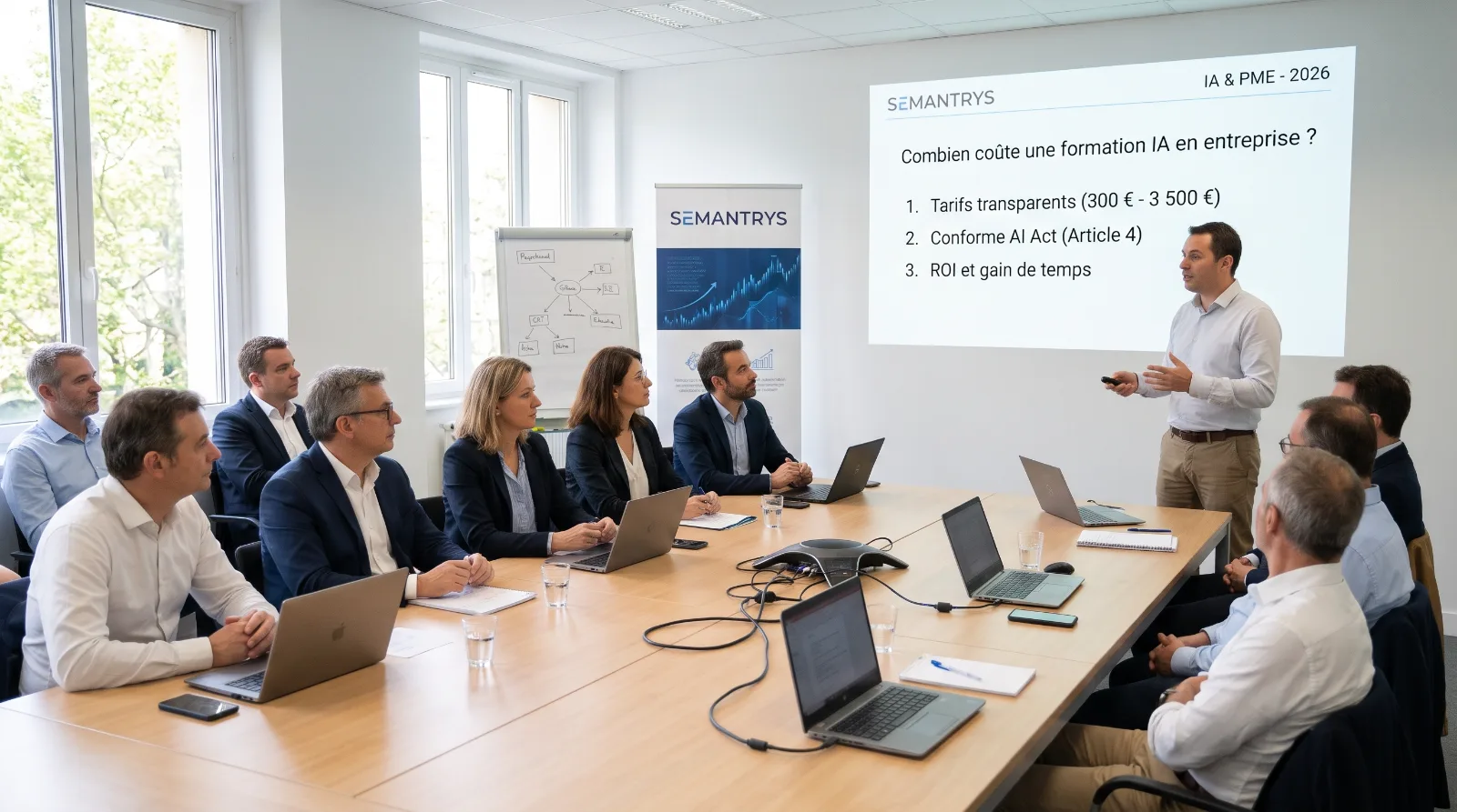 Combien coûte une formation IA en entreprise en 2026 ? (Prix du marché vs Tarifs Semantrys)